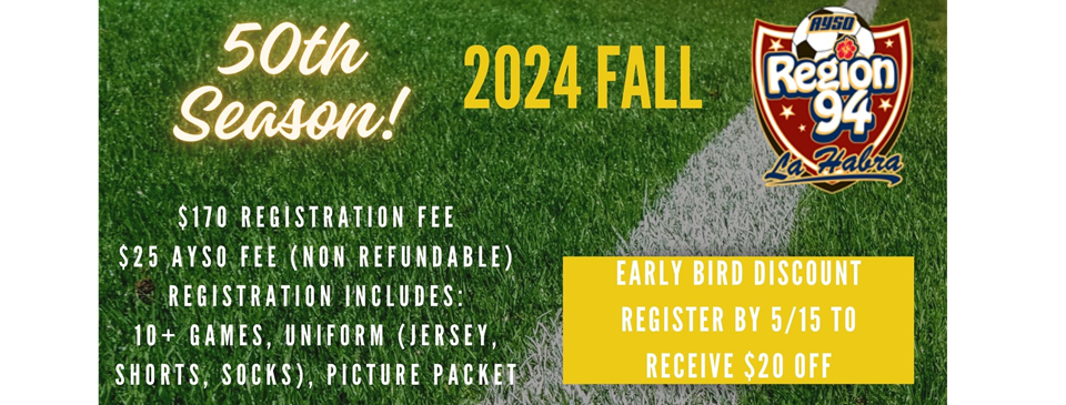 2024 Fall Registration now open